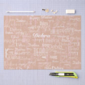 ほこりっぽいバラパーソナライズされた名 薄葉紙 (クラフト)