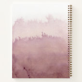 ほこりっぽいバラパーソナライズされた水の色のスクリプトスケッチ ノートブック (裏面)