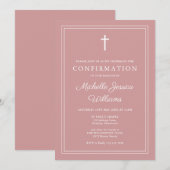 ほこりっぽいバラピモダンッ縁どクの確認 招待状 (正面/裏面)