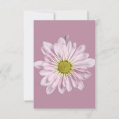 ほこりっぽいバラピンクと黄色のデイジー日付を保存 招待状 (裏面)