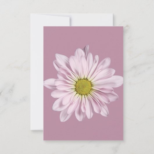 ほこりっぽいバラピンクと黄色のデイジー日付を保存 招待状 (裏面)