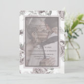 ほこりっぽいバラピンクのカスタムウェディングカップルの招待 案内状 (スタンド正面)