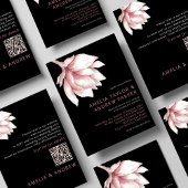 ほこりっぽいバラピンクウォーターエレガントカラーモダン結婚ズ 招待状