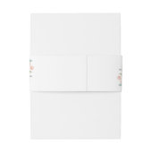 ほこりっぽいバラピンクウォーターカラーフローラ | 結婚s 招待状ベリーバンド (裏面例)