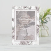 ほこりっぽいバラピンクカスタムの記念日カップルの写真 案内状 (スタンド正面)