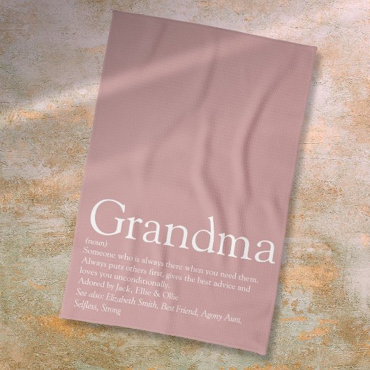 ほこりっぽいバラピンクグランマグラニー定義 キッチンタオル