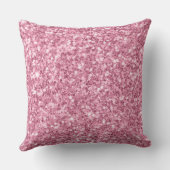 ほこりっぽいバラピンクグリッターテクスチャプリント クッション (裏面)
