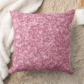 ほこりっぽいバラピンクグリッターテクスチャプリント クッション (ブランケット)