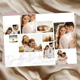 ほこりっぽいバラピンクコラージュ数々の写真 セーブザデート