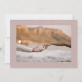 ほこりっぽいバラピンクコラージュ数々の写真 セーブザデート (裏面)