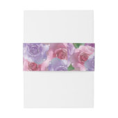 ほこりっぽいバラピンクパープルウォーターフローラ結婚ズ 招待状ベリーバンド (裏面例)