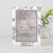 ほこりっぽいバラピンクブライダルシャワー発表 案内状 (スタンド正面)