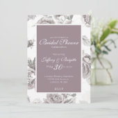 ほこりっぽいバラピンクブライダルシャワー発表 案内状 (スタンド正面)