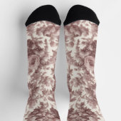 ほこりっぽいバラピンクマーブルトイレクルーソックス ソックス (上部)