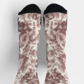 ほこりっぽいバラピンクマーブルトイレクルーソックス – フィット ソックス (上部)