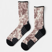 ほこりっぽいバラピンクマーブルトイレクルーソックス – フィット ソックス (左)