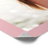 ほこりっぽいバラピンクロマンチックなカップルの結婚写真 ポスター (角)