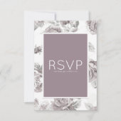 ほこりっぽいバラピンク婚約パーティRSVPカード 出欠カード (正面)