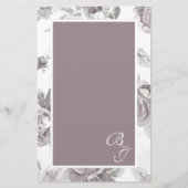 ほこりっぽいバラピンク婚約 便箋 (正面)