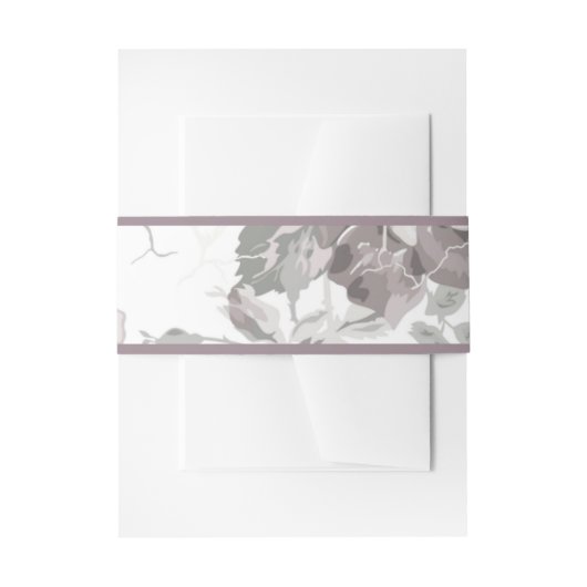 ほこりっぽいバラピンク婚約 招待状ベリーバンド (正面例)