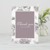 ほこりっぽいバラピンク感謝してい婚約パーティユー サンキューカード (スタンド正面)