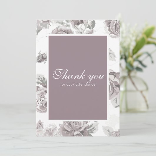 ほこりっぽいバラピンク感謝してい婚約パーティユー サンキューカード (スタンド正面)