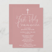 ほこりっぽいバラピンク最初の聖なる聖餐式を保存 ポストカード (正面/裏面)