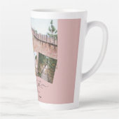 ほこりっぽいバラピンク結婚の新婚の写真ギフト カフェラテマグ (右)