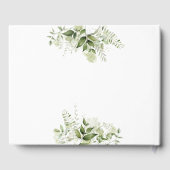 ほこりっぽいバラピンク緑レターベビーシャワー ゲストブック (裏面)