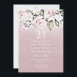 ほこりっぽいバラピンク赤面女性21st誕生日パーティー 招待状<br><div class="desc">ほこりっぽいバラピンク赤面女性21st誕生日パーティの招待状マッチングコレクションのニッチとネストストア。</div>
