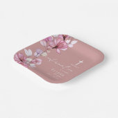 ほこりっぽいバラピンク透明フローラ確認 ペーパープレート (傾斜あり)