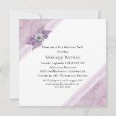 ほこりっぽいバラファーンリーフアンドマーブルリタイアメントパーティー 招待状 (裏面)