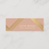 ほこりっぽいバラフェミニン名刺 スキニー名刺 (正面)