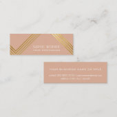 ほこりっぽいバラフェミニン名刺 スキニー名刺 (正面/裏面)