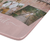 ほこりっぽいバラフォトコラージカスタムウェディングギフト カッティングボード (角)