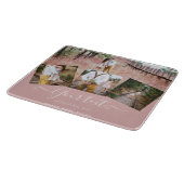 ほこりっぽいバラフォトコラージカスタムウェディングギフト カッティングボード (角)