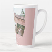 ほこりっぽいバラフォトコラージカスタムウェディングギフト カフェラテマグ (右)