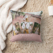 ほこりっぽいバラフォトコラージカスタムウェディングギフト クッション (ブランケット)