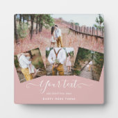 ほこりっぽいバラフォトコラージカスタムウェディングギフト フォトプラーク (正面)