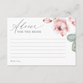 ほこりっぽいバラフラワーアドバイスのための花嫁ブライダルカード エンクロージャーカード (正面)