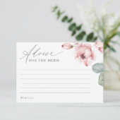 ほこりっぽいバラフラワーアドバイスのための花嫁ブライダルカード エンクロージャーカード (スタンド正面)