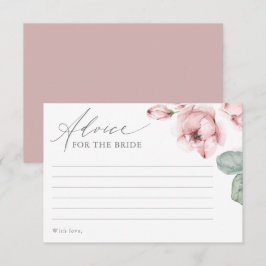 ほこりっぽいバラフラワーアドバイスのための花嫁ブライダルカード エンクロージャーカード