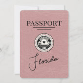 ほこりっぽいバラフロリダパスポート日付を保存 セーブザデート (正面)