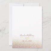 ほこりっぽいバラフローラと金ゴールド結婚式招待状 招待状 (裏面)