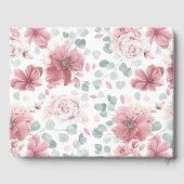 ほこりっぽいバラフローラエレガントウェディングゲストブック ゲストブック (裏面)