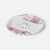 ほこりっぽいバラフローラエレガント植物性紙プレート ペーパープレート (アングル)