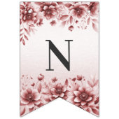 ほこりっぽいバラフローラバンティング国旗 バンティングフラッグ (第3の旗)