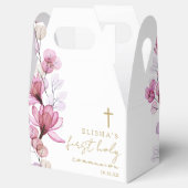 ほこりっぽいバラフローラファーストホーリーコミュニオン フェイバーボックス (オープン)