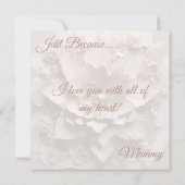 ほこりっぽいバラフローラフラットカード – 任意の大事な行事 招待状 (裏面)