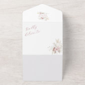 ほこりっぽいバラフローラブライダルシャワーオールインワン招待状 オールインワン招待状 (外側)